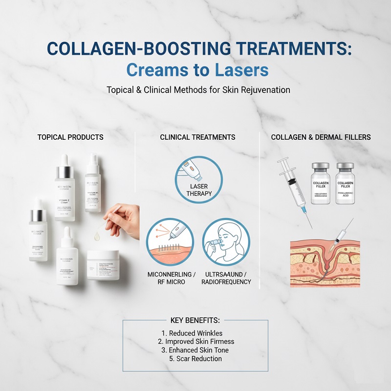 روش‌های موضعی و درمانی تحریک کلاژن از کرم تا لیزر